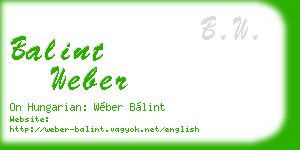 balint weber business card